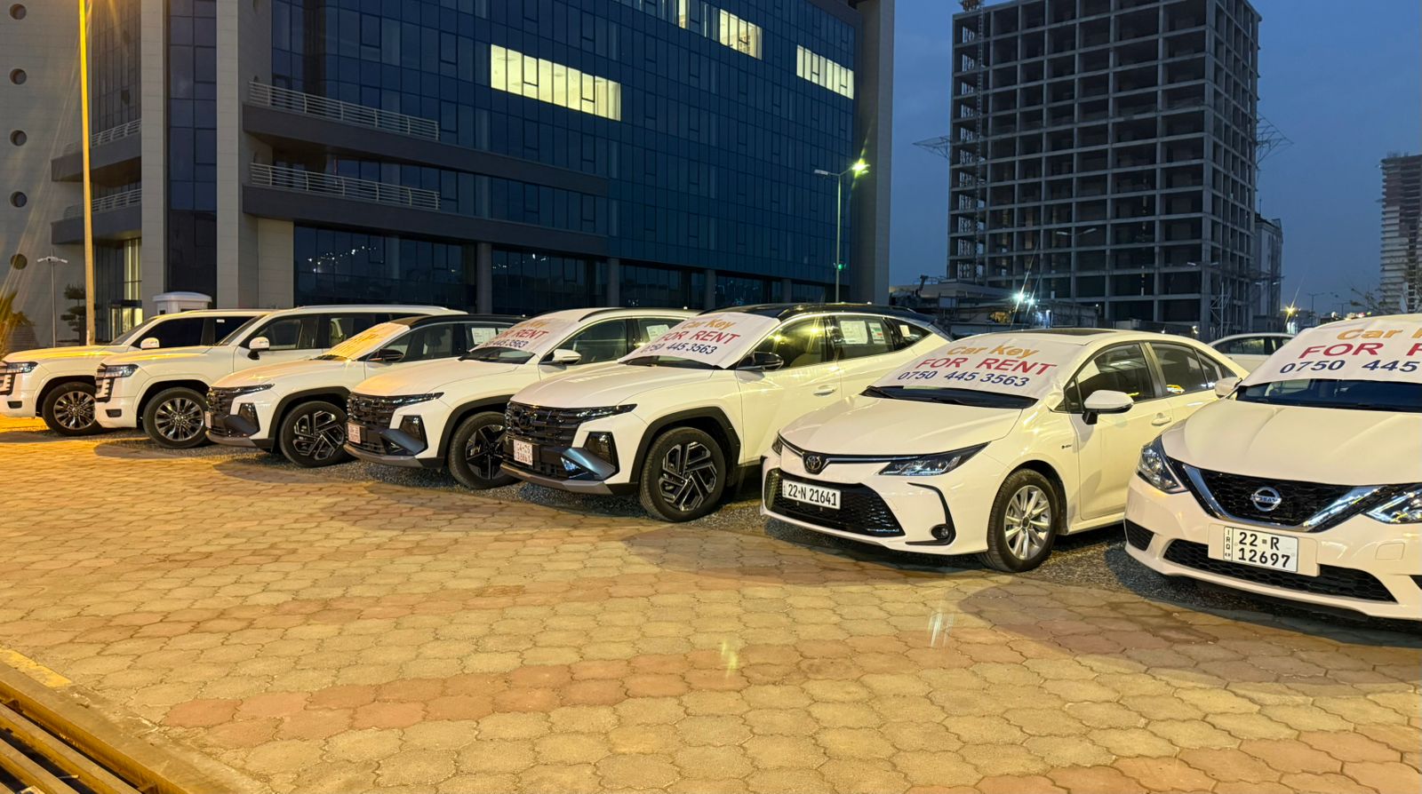 CarKey fleet of rental cars in Erbil